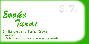 emoke turai business card